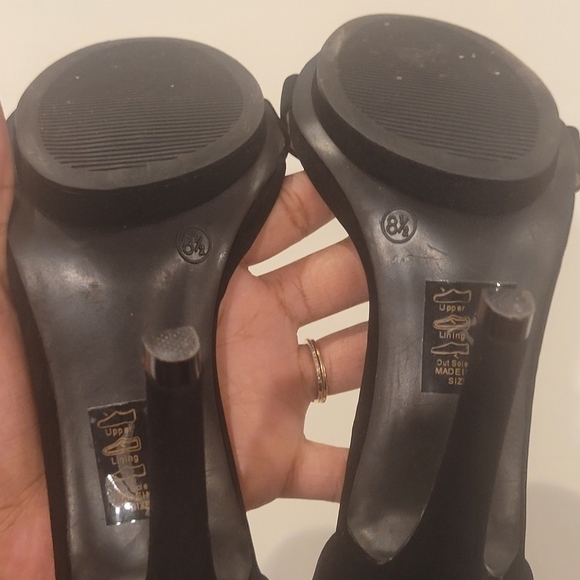 AKIRA open toe heels in black - Picture 3 of 9